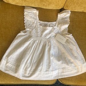 NWT The Great white flutter sleeve top size XS/0